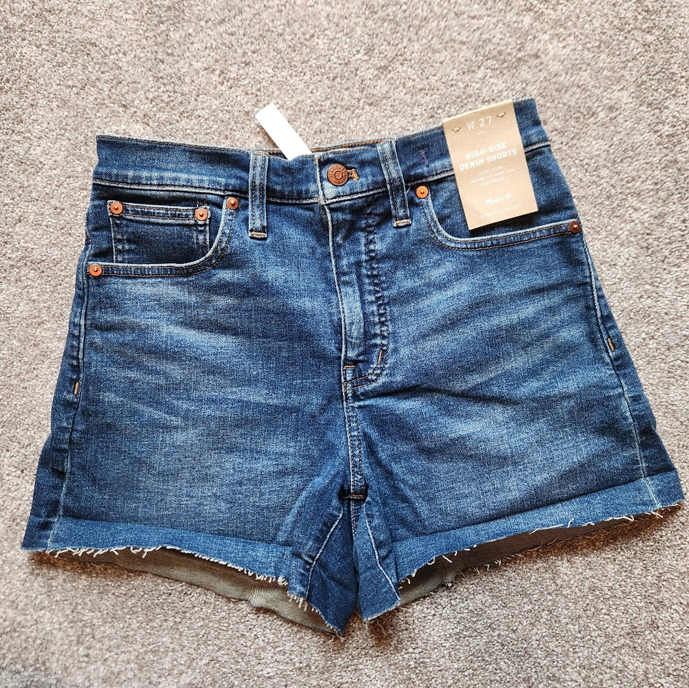 madewell high rise denim shorts - Picture 2 of 9